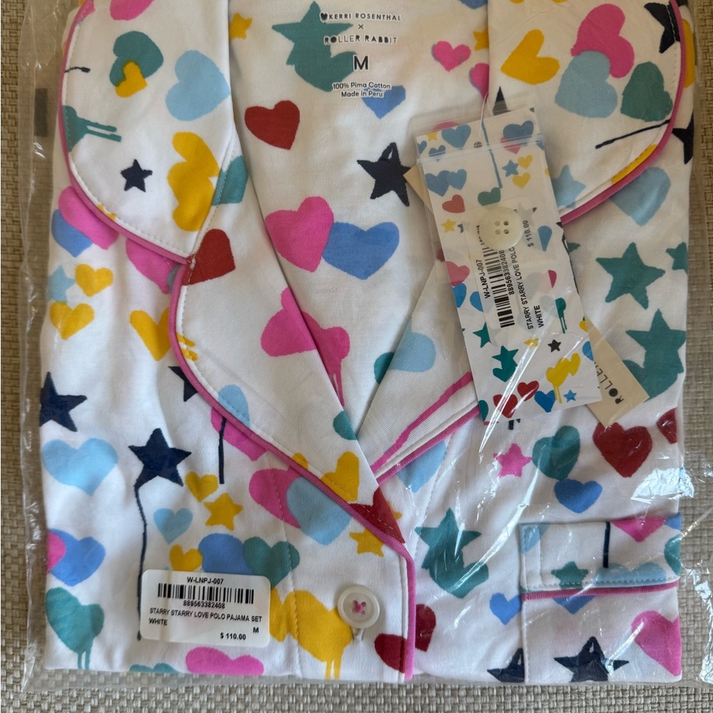 Colorful Heart and Star Kids Pajamas